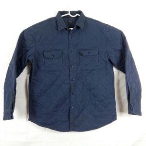 J.Crew L Men's Quilted Navy Blue Shirt/Jacket